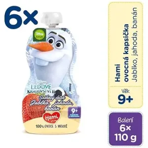 Hami Disney Frozen Olaf – Jablko, Jahoda, Banán 6× 110 g