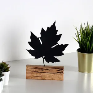 Kovová dekorácia Maple 27 cm čierna