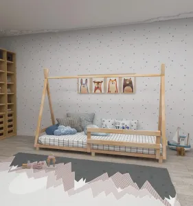 Detská posteľ Pandia 200x90 cm hnedá