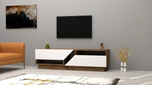 TV stolík Koza 160 cm orech/biela
