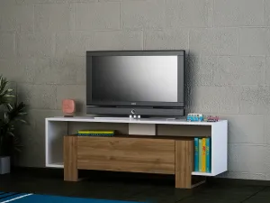 TV stolík Mery 120 cm biely/orech