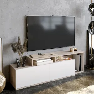TV stolík Nexera 149,8 cm hnedý/biely