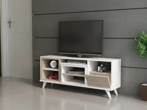 TV stolík Selin 120 cm biely/dub