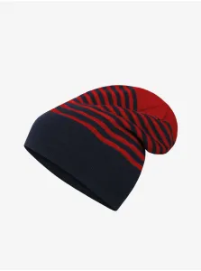 Červeno-modrá pánska pruhovaná čiapka Hannah