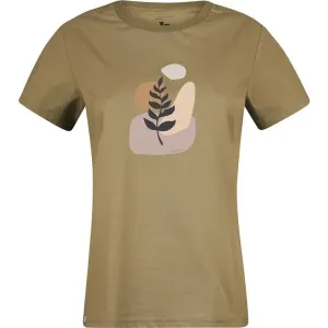 Hannah ARIA Dámske bavlnené tričko, khaki, veľkosť #9318713