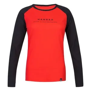 Hannah PRIM Dámske tričko s dlhým rukávom, červená, veľkosť #8295825