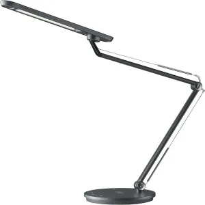 Hansa LED svietidlo pre písacie stoly SMART, s funkciou USB nabíjania, s možnosťou stmievania, antracitová