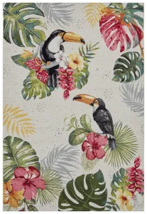 Kusový koberec Flair 105608 Tropical Dream Creme Multicolored – na von aj na doma Rozmery kobercov: 160x235