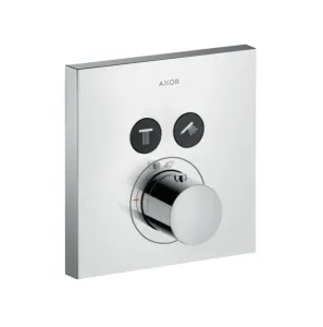 Axor Shower Select Square - podomietkový termostat pre 2 spotrebiče, chróm 36715000