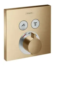 HANSGROHE - Shower Select Termostatická batéria pod omietku na 2 spotrebiče, kefovaný bronz 15763140