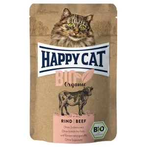 Výhodné balenie Happy Cat Bio kapsičky 24 x 85 g - bio-hovädzie