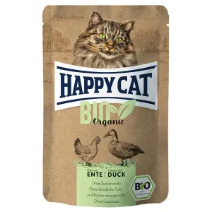 Výhodné balenie Happy Cat Bio kapsičky 12 x 85 g - bio-kuracie a bio-kačacie