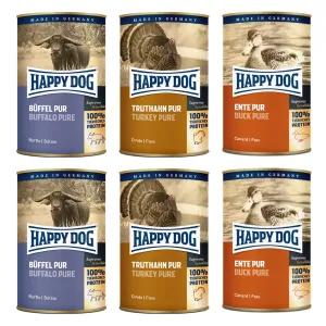 Výhodné balenie Happy Dog Sensible Pure 24 x 400 g - Mix (3 druhy)