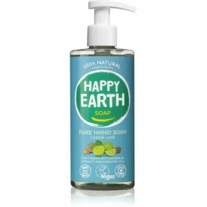 Happy Earth 100% Natural Hand Soap Cedar Lime tekuté mydlo na ruky 300 ml
