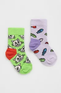 Detské ponožky Happy Socks Kids Cat and Fish 2-pak #8446008