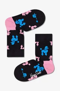 Detské ponožky Happy Socks Poodle čierna farba, KPDL01-9300