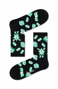 Ponožky Happy Socks Black Happy Money čierna farba