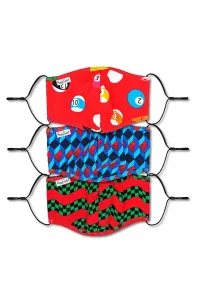 Happy Socks - Ochranné rúško na viacnásobné použitie (3-pak) #170570