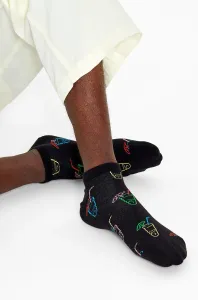 Členkové ponožky Happy Socks pánske, čierna farba #6878152