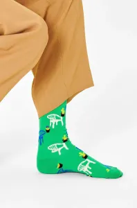 Ponožky Happy Socks dámske, zelená farba #1006586