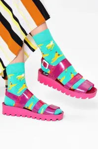 Ponožky Happy Socks dámske, tyrkysová farba #1006585