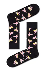 Ponožky Happy Socks dámske, čierna farba #1006584
