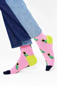 Ponožky Happy Socks dámske, ružová farba #1006630