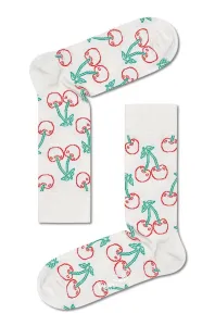 Ponožky Happy Socks Cherry dámske, biela farba