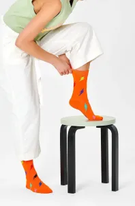 Ponožky Happy Socks dámske, oranžová farba #1006592