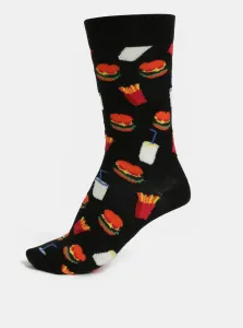 HAPPY SOCKS HAMBURGER Klasické ponožky, čierna, veľkosť #158944