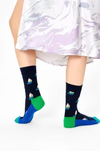 Ponožky Happy Socks dámske, tmavomodrá farba #1006800