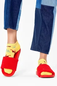 Členkové ponožky Happy Socks dámske, žltá farba