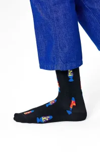 Ponožky Happy Socks dámske, čierna farba