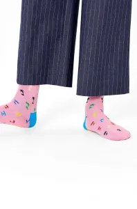 Ponožky Happy Socks dámske, ružová farba #203854