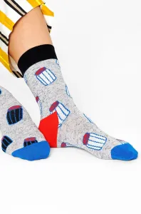 Ponožky Happy Socks dámske, šedá farba #203974