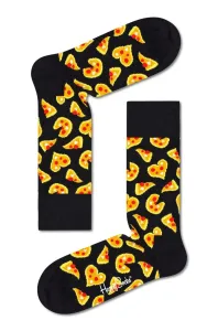 Ponožky Happy Socks Pizza Love dámske, čierna farba