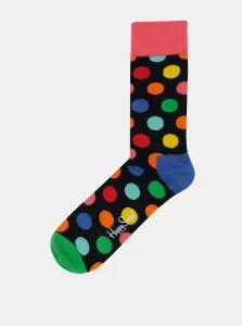 Tmavomodré unisex bodkované ponožky Happy Socks Big Dot #1000446