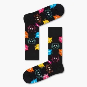HAPPY SOCKS CAT Klasické ponožky, čierna, veľkosť