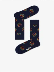 Tmavě modré vzorované ponožky Happy Socks Lunch Time