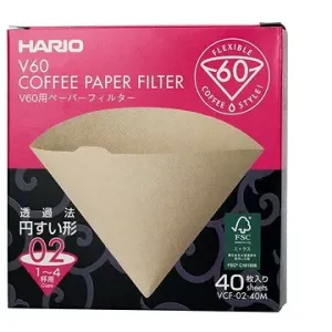 Hario Misarashi papierové filtre V60-02, nebielené, 40 ks