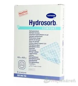 HYDROSORB COMFORT kompres absorpčný hydrogélový, so samolepiacim okrajom (4,5x6,5 cm) 5ks