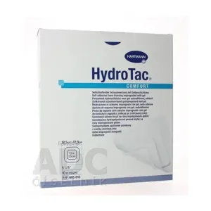Hartmann HydroTac Comfort - krytie na rany penové hydropol. impregnované gelom, samolepiace, 12,5 x 12,5 cm