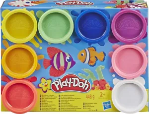 HASBRO - Play-doh balenie 8 ks kelímkov dúhové farby E5062
