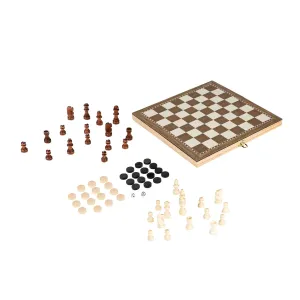 Haushalt international Hrací sada: šachy, dáma a vrhcáby