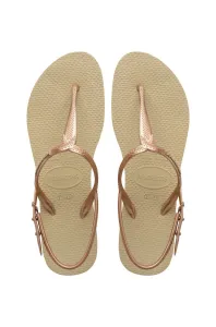 Sandále Havaianas dámske, béžová farba #8136990