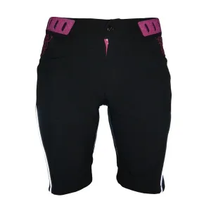 HAVEN Cyklistické nohavice krátke bez trakov - SINGLETRAIL LADY - ružová/čierna