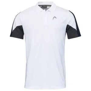 Pánské tričko Head  Club 22 Tech Polo Shirt Men White/Dark Blue  L
