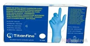 Titanfine Nitrilové vyšetrovacie rukavice veľkosť M, bez púdru, 100 ks
