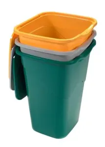 heidrun Plastový odpadkový kôš na triedený odpad HEIDRUN 3x50l