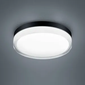 Stropné svietidlo Helestra Tana LED, čierne, Ø 28 cm
